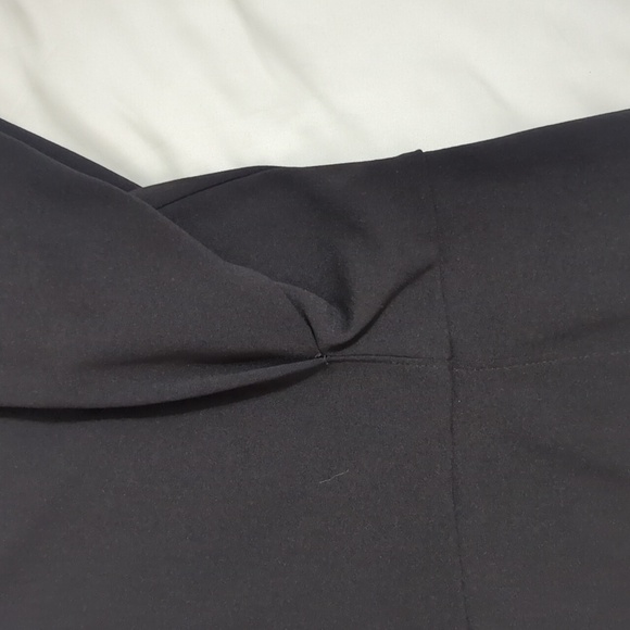 Express Cap Sleeve V Back Sheath Dress, Color Black Size SP - Picture 6 of 15